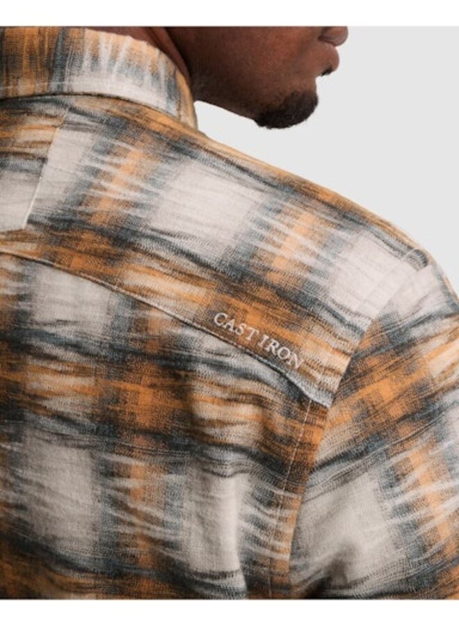 CSI2608212 8136 Cast Iron Long sleeve shirt Check Jacquard Sunburn