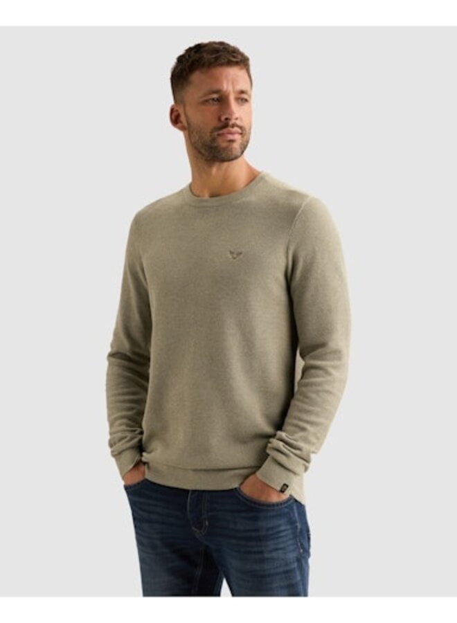PKW2608324 6412 PME Legend R-neck cotton modal Abbey Stone
