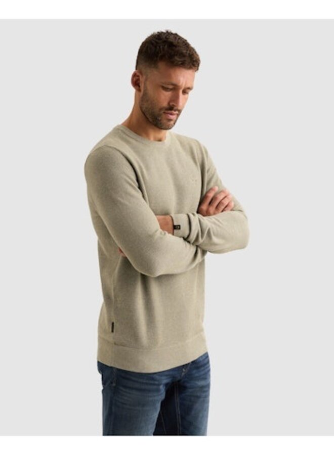 PKW2608324 6412 PME Legend R-neck cotton modal Abbey Stone