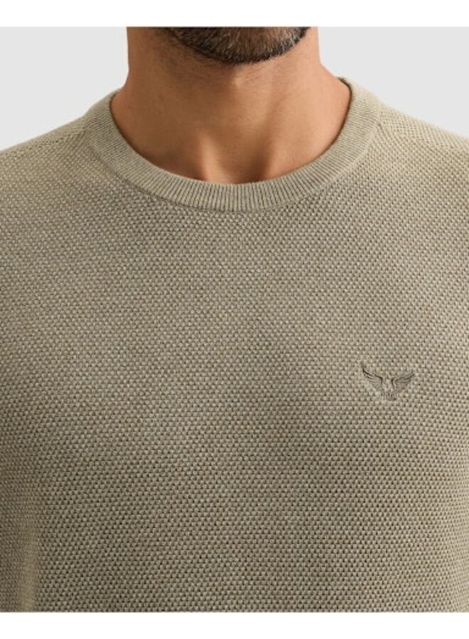 PKW2608324 6412 PME Legend R-neck cotton modal Abbey Stone