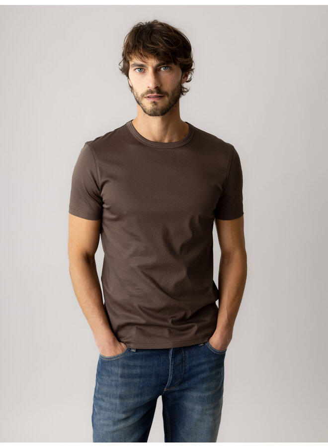 500930 769 MosMosh Gallery MMGPerry O-SS Tee Chocolate Brown