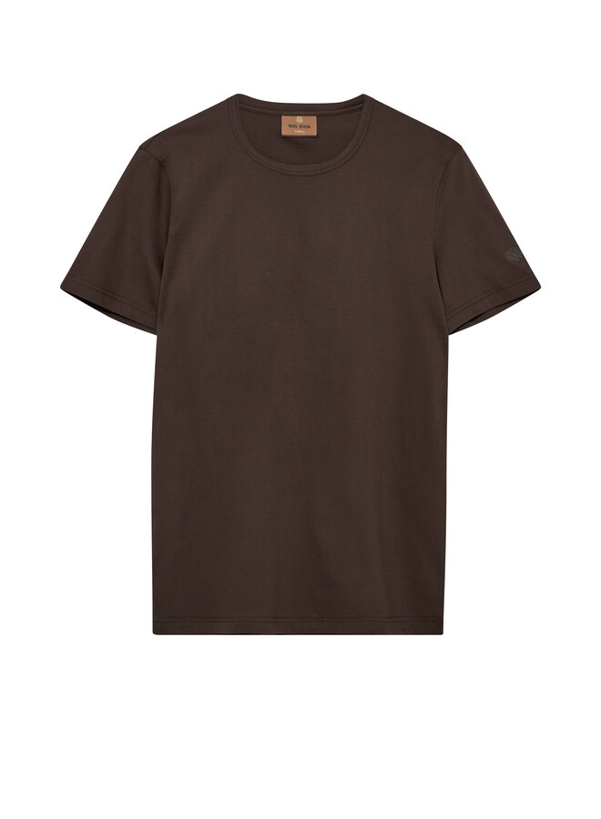 500930 769 MosMosh Gallery MMGPerry O-SS Tee Chocolate Brown