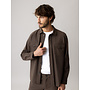 503851 769 MosMosh Gallery MMGBirk Traver Overshirt Chocolate Brown