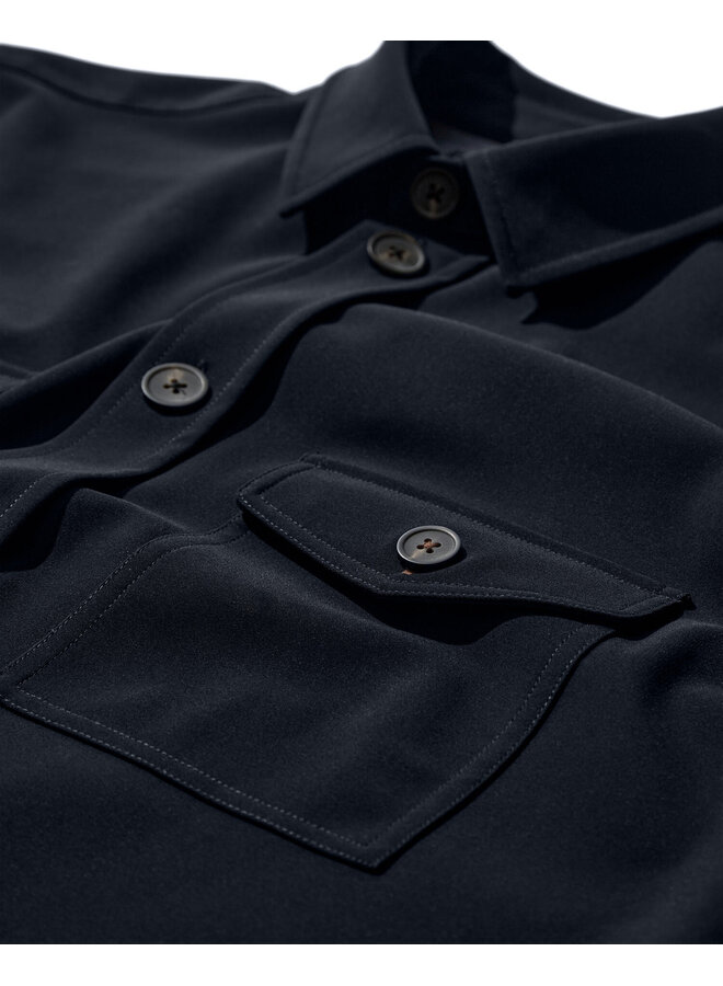 503851 469 MosMosh Gallery MMGBirk Traver Overshirt Navy