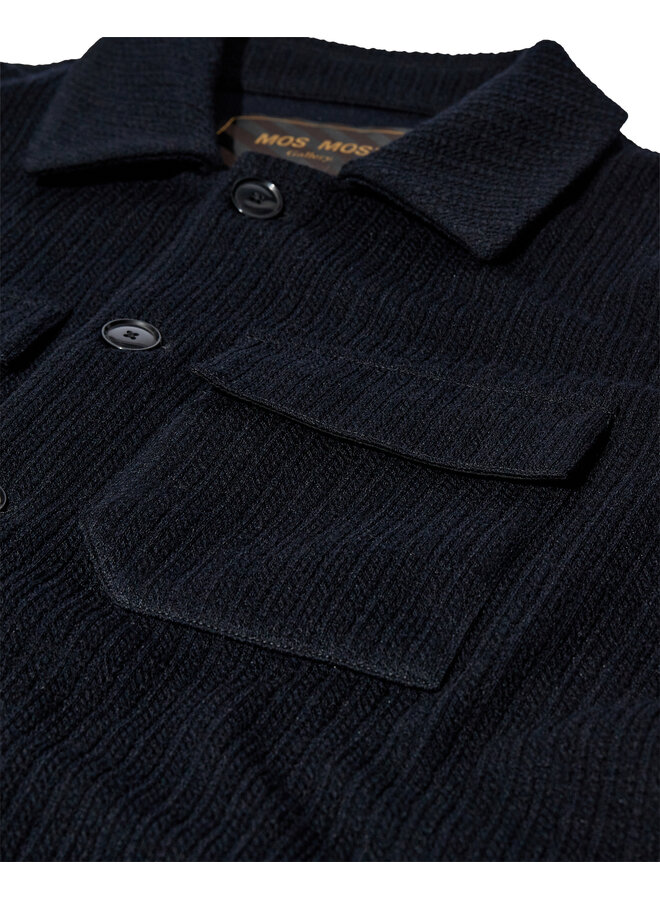 509020 469 MosMosh Gallery MMGAustin Knit Overshirt Navy