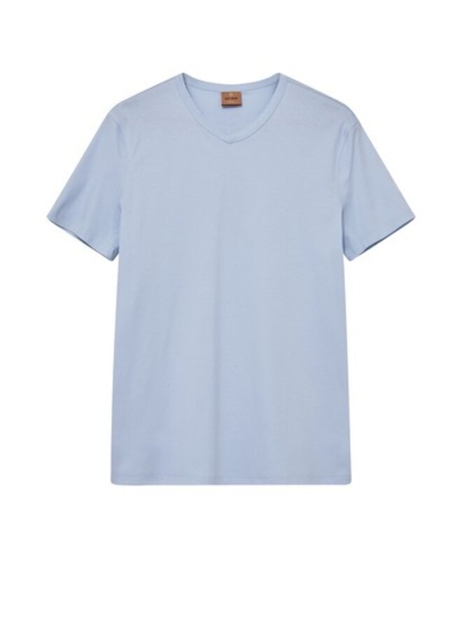 500930 406 MosMosh Gallery MMGPerry O-SS Tee  Light Blue