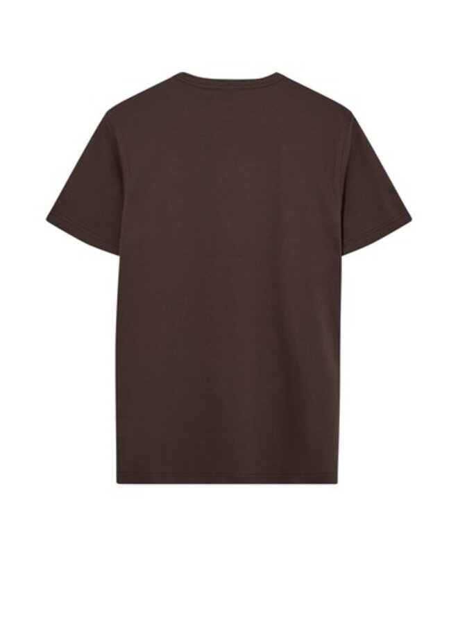 500930 769 MosMosh Gallery MMGPerry O-SS Tee Chocolate Brown