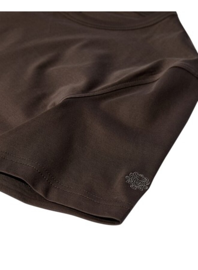 500930 769 MosMosh Gallery MMGPerry O-SS Tee Chocolate Brown
