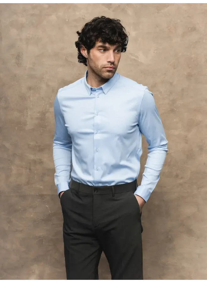 500940 406 MosMosh Gallery MMGMarco Jersey Shirt  Light Blue