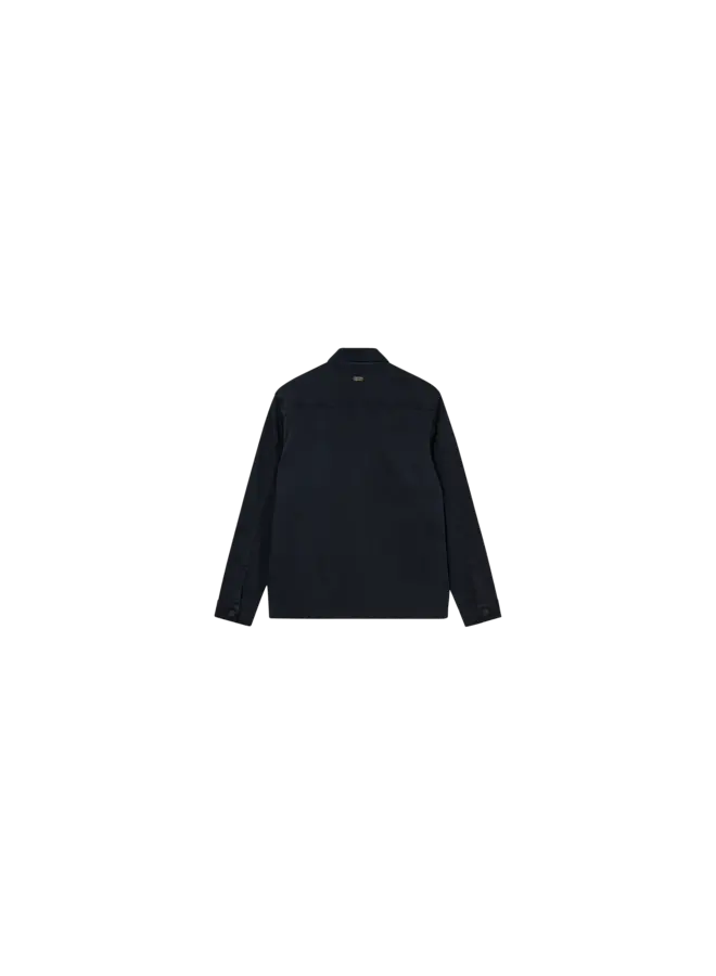 501652 469 MosMosh Gallery MMGMatteo Soft Overshirt Navy