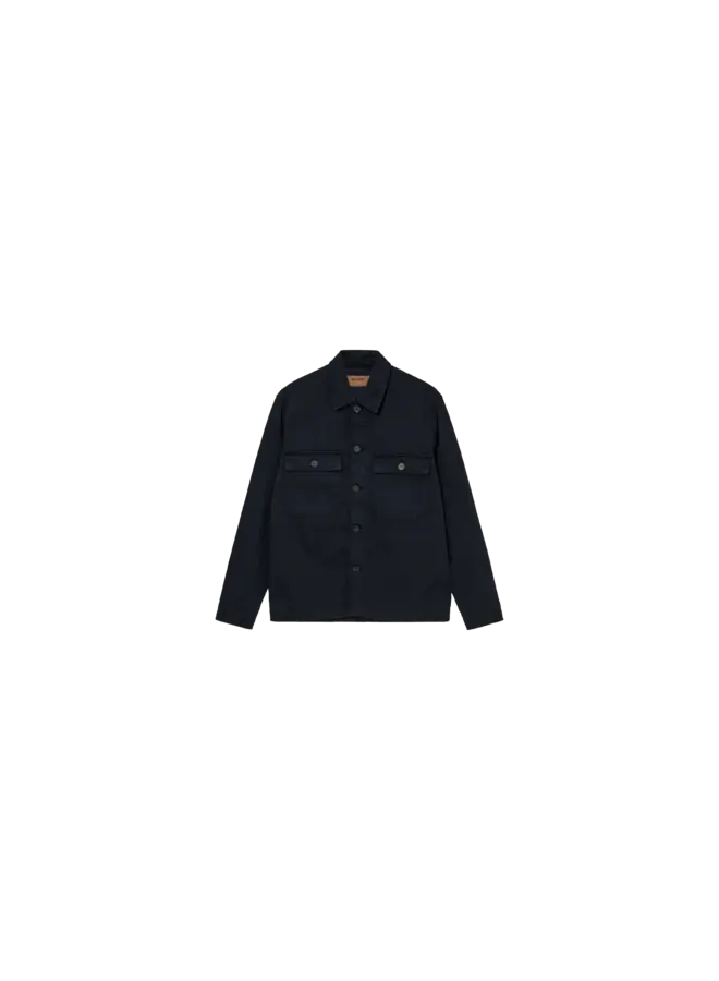501652 469 MosMosh Gallery MMGMatteo Soft Overshirt Navy