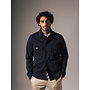 501652 469 MosMosh Gallery MMGMatteo Soft Overshirt Navy