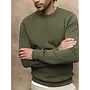 510100 538 MosMosh Gallery MMGAbel Crew Neck Sweat Dk Army Green