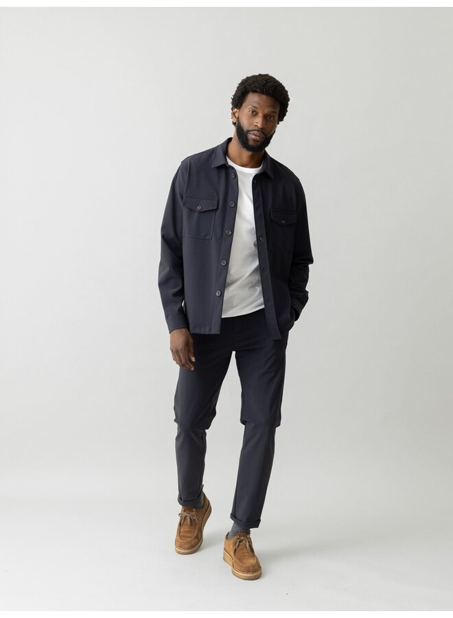 503851 469 MosMosh Gallery MMGBirk Traver Overshirt Navy
