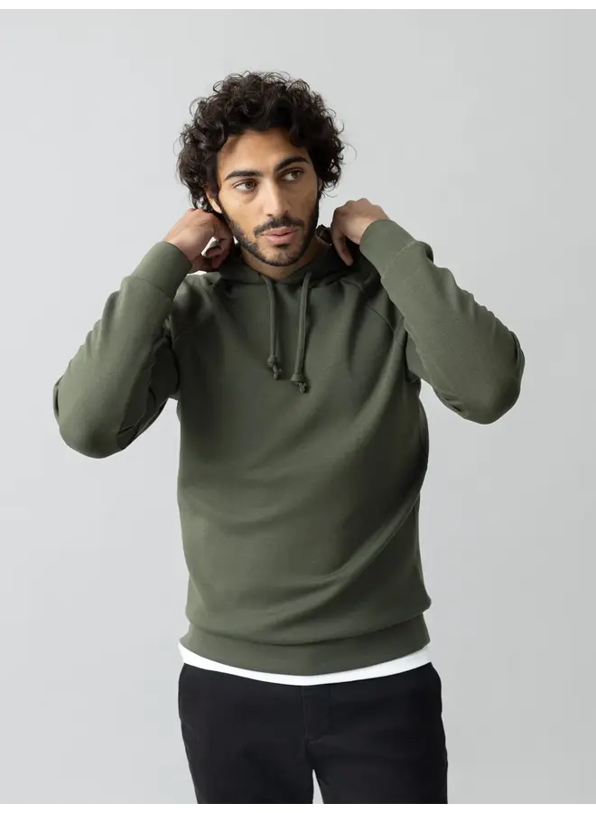 510110 538 MosMosh Gallery MMGAbel Hood Sweat Dk Army Green