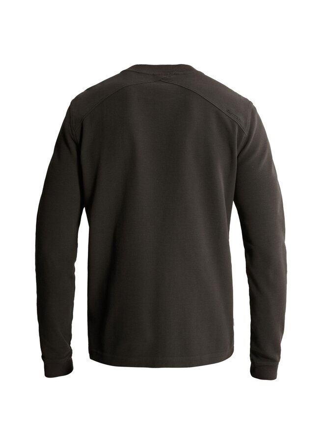 CTS2608584 9167 Cast Iron Long sleeve r-neck regular fit waffle Clever Crows