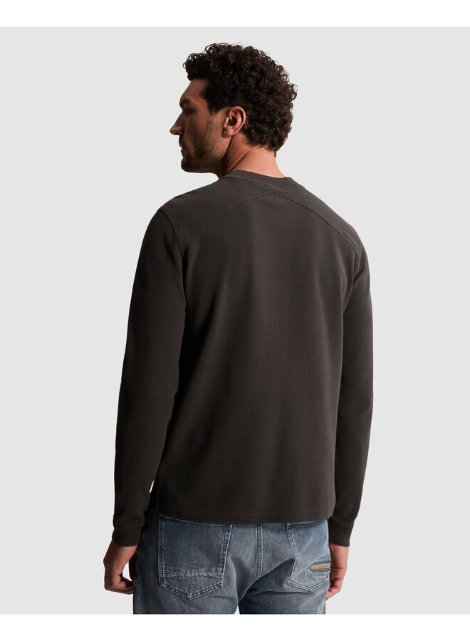 CTS2608584 9167 Cast Iron Long sleeve r-neck regular fit waffle Clever Crows
