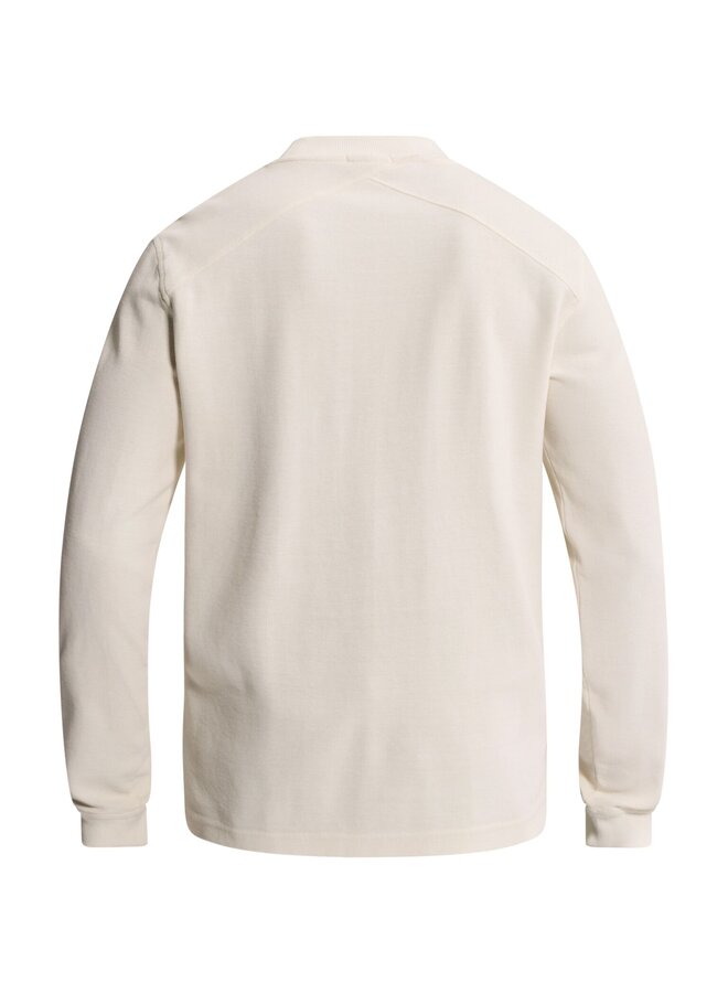 CTS2608584 7555 Cast Iron Long sleeve r-neck regular fit waffle White Down