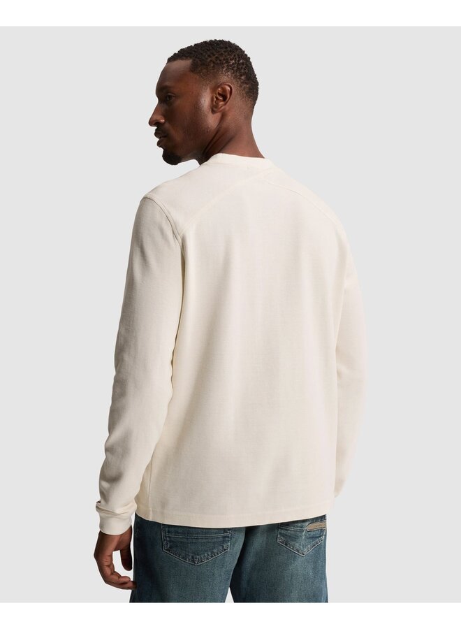 CTS2608584 7555 Cast Iron Long sleeve r-neck regular fit waffle White Down