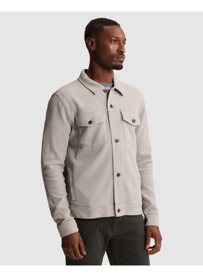 CSW2608435 9131 Cast Iron Button jacket regular fit jacquard Harbor Mist