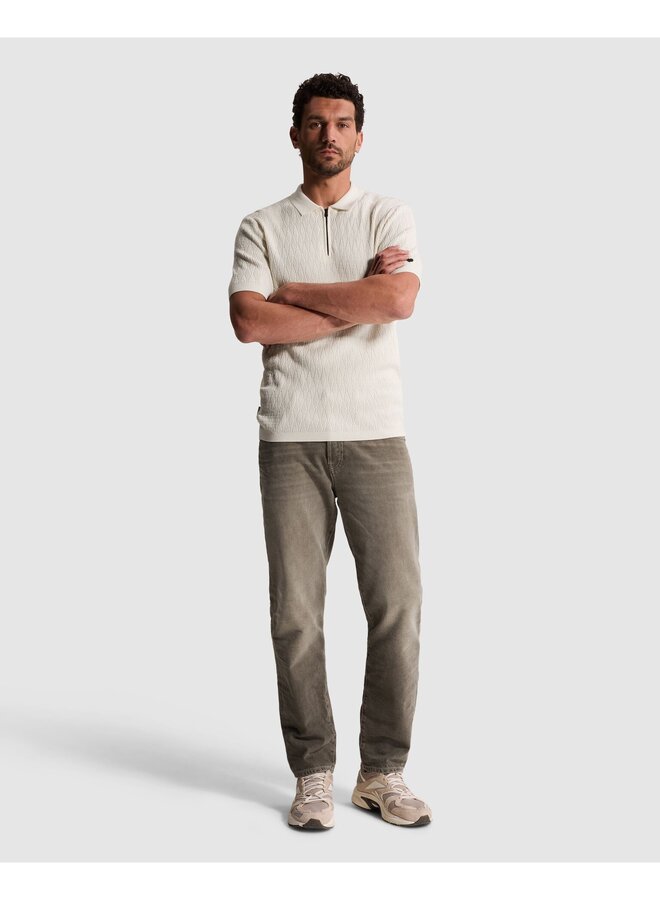 CPSS2608850 7555 Cast Iron Short sleeve polo regular fit cotton modal White Down