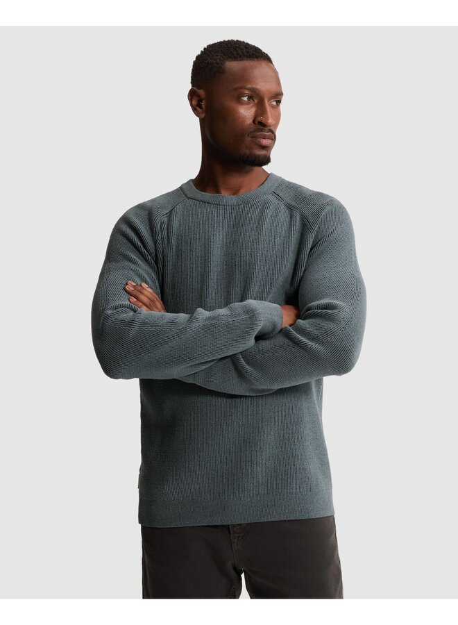 CKW2608305 5146 Cast Iron Crewneck regular fit soft blend Blue Mirage