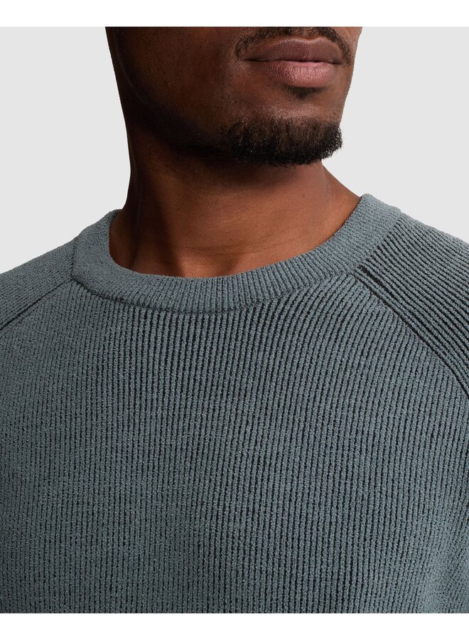 CKW2608305 5146 Cast Iron Crewneck regular fit soft blend Blue Mirage