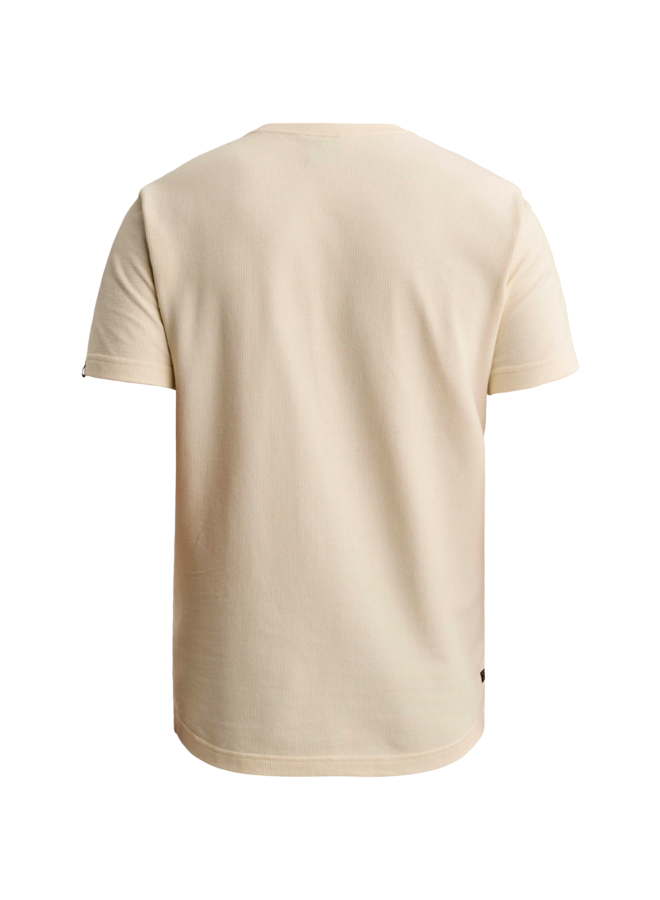 PTSS2608564 7013 PME Legend Short sleeve r-neck flat waffle jersey Bone White