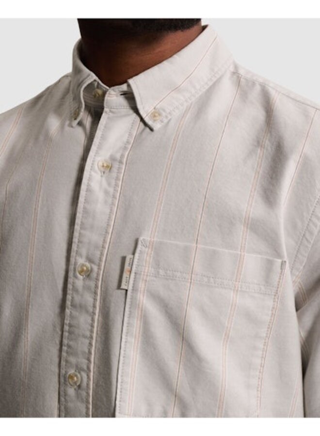 CSI2608202 9131 Cast Iron Long sleeve shirt Oxford Stripe Harbor Mist