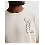 CSW2608445 7555 Cast Iron Crewneck relaxed fit graphic White Down