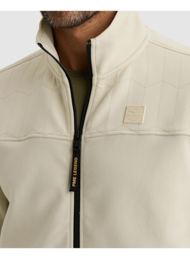 PSW2608437 7013 PME Legend Zip jacket interlock sweat Bone White