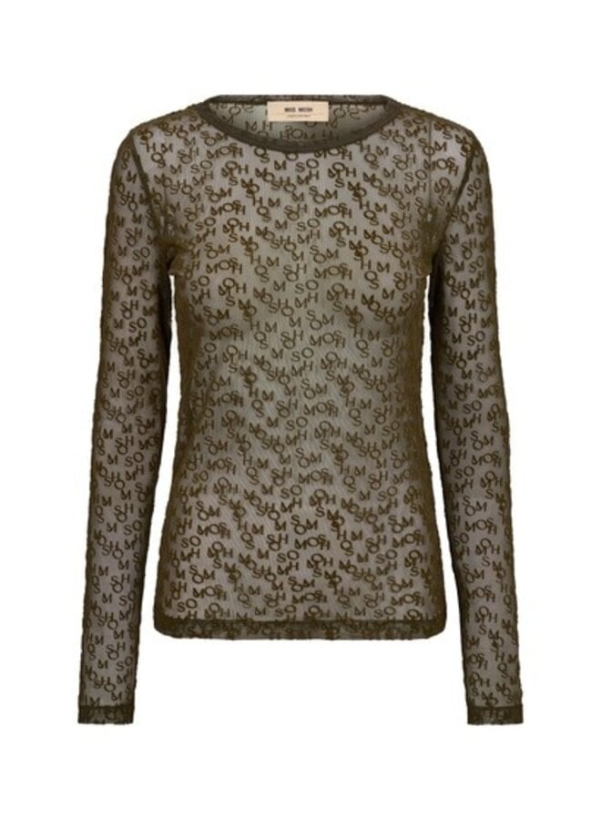 176020 160 Mos Mosh MM Loretta Mono Mesh Blouse Delicioso