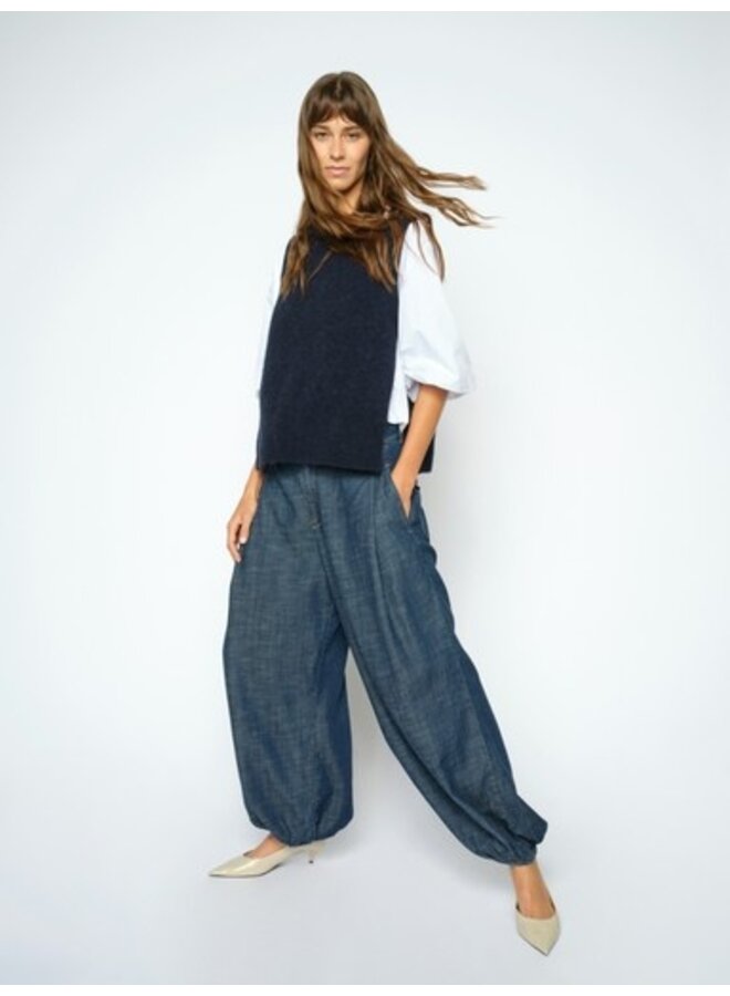 183420 447 MosMosh MMMarah Pagato Jeans Dark Blue