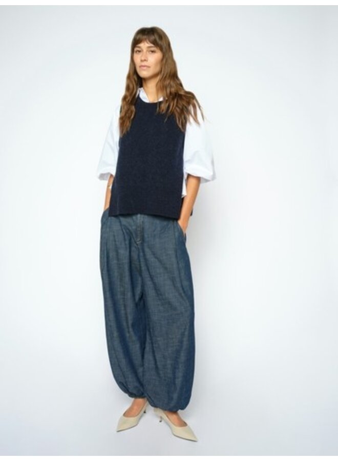 183420 447 MosMosh MMMarah Pagato Jeans Dark Blue