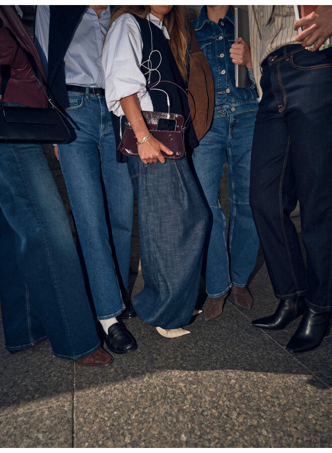183420 447 MosMosh MMMarah Pagato Jeans Dark Blue