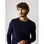 511830 469 MosMosh MMGAdam Contrast Crew Neck Knit Navy