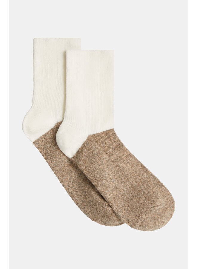 W26C423 60-5 Penn & Ink Socks brown ecru
