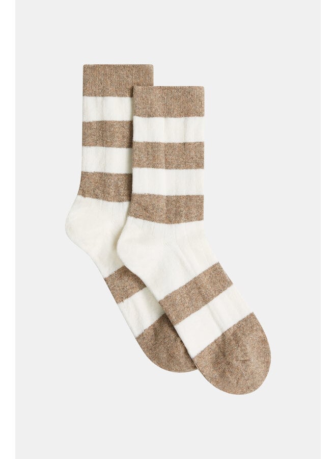 W26C422 60-5 Penn en Ink Socks brown ecru