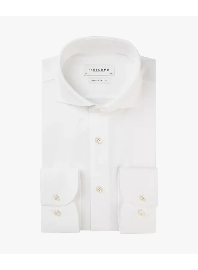 PP2HC10006 Prufuomo Japanese knitted Shirt SC White