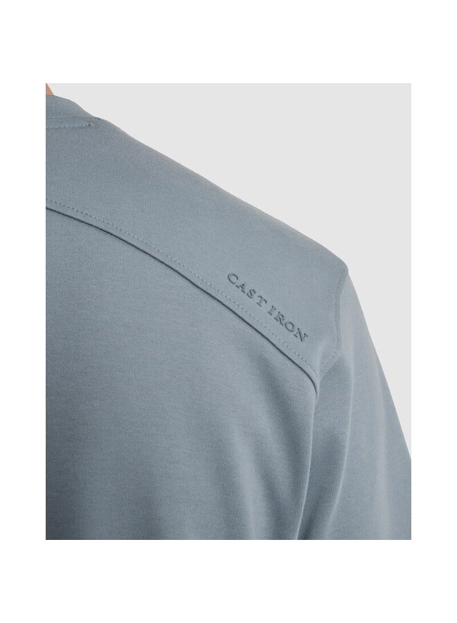CTSS2608588 5146 Cast Iron Short sleeve r-neck regular fit interlock Blue Mirage