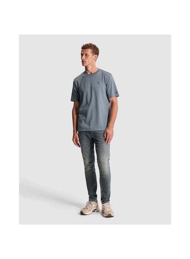 CTSS2608588 5146 Cast Iron Short sleeve r-neck regular fit interlock Blue Mirage