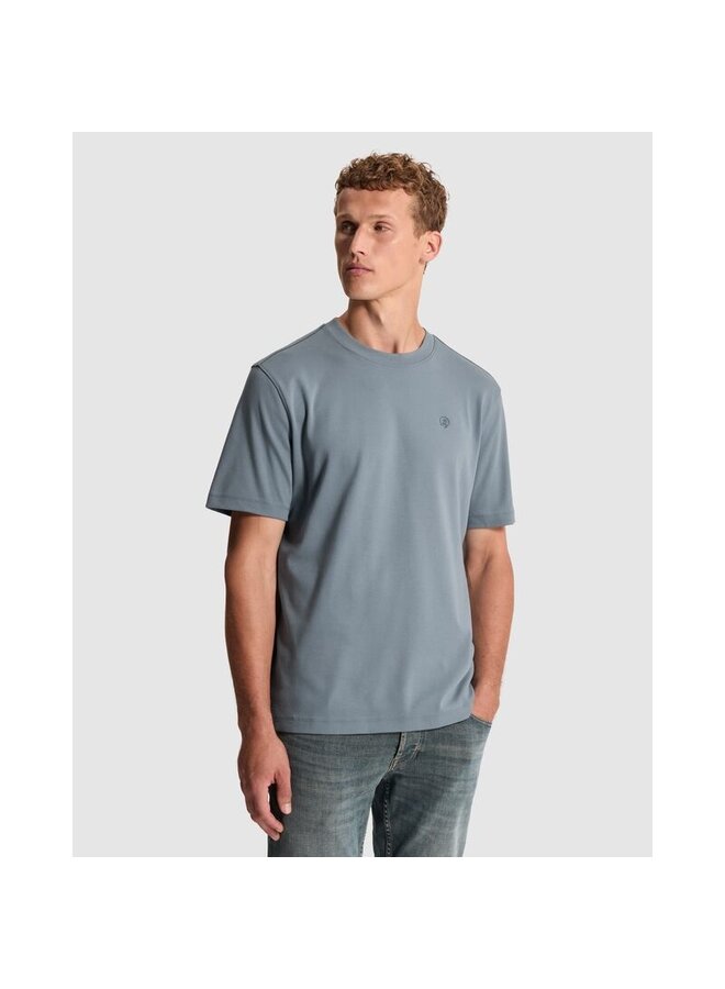 CTSS2608588 5146 Cast Iron Short sleeve r-neck regular fit interlock Blue Mirage