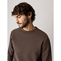 510100 591 MosMosh MMGAbel Crew Neck Sweat Chocolate Brown Melange