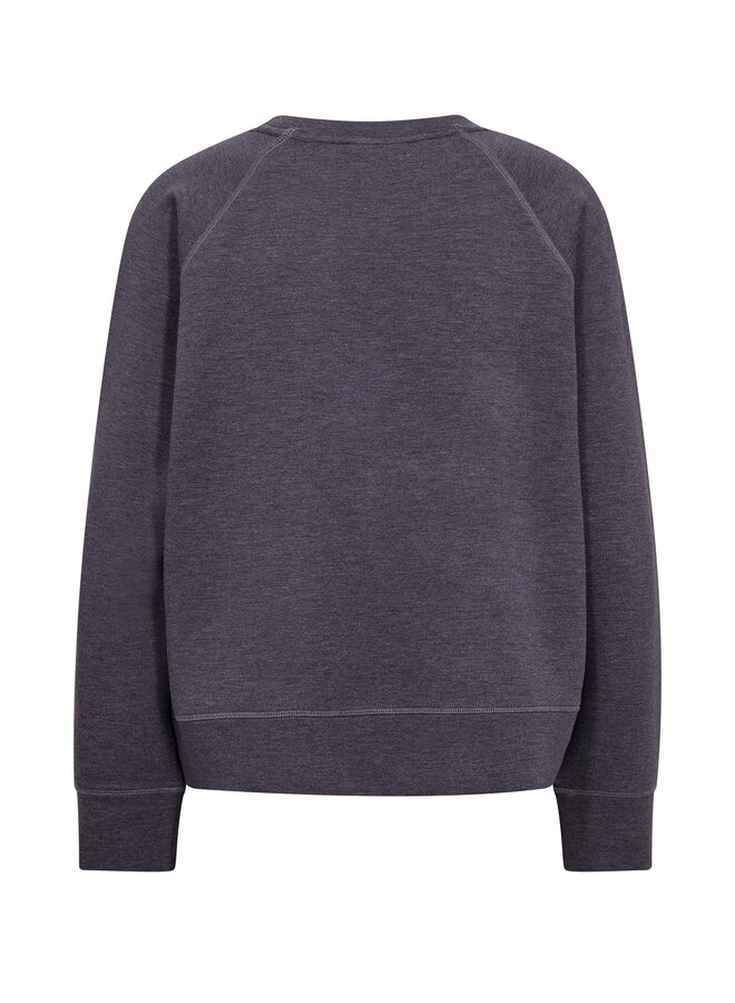 180720 292 MosMosh MMAbello O-LS Mèlange Sweatshirt Sweet Grape