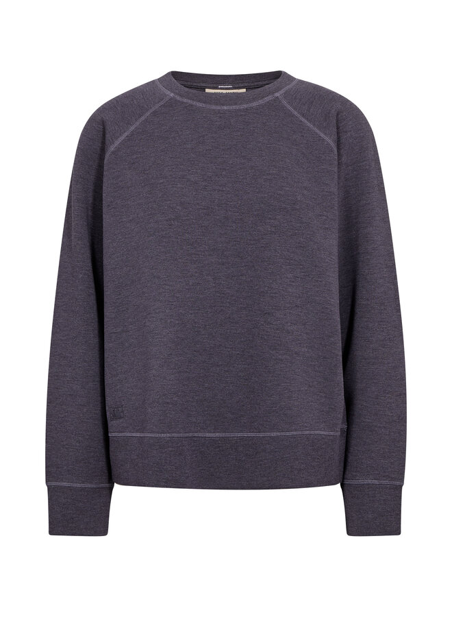180720 292 MosMosh MMAbello O-LS Mèlange Sweatshirt Sweet Grape