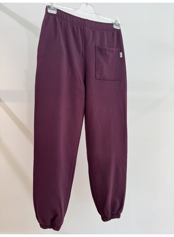 W26F1932 351-5 Penn en Ink Trousers print aubergine ecru