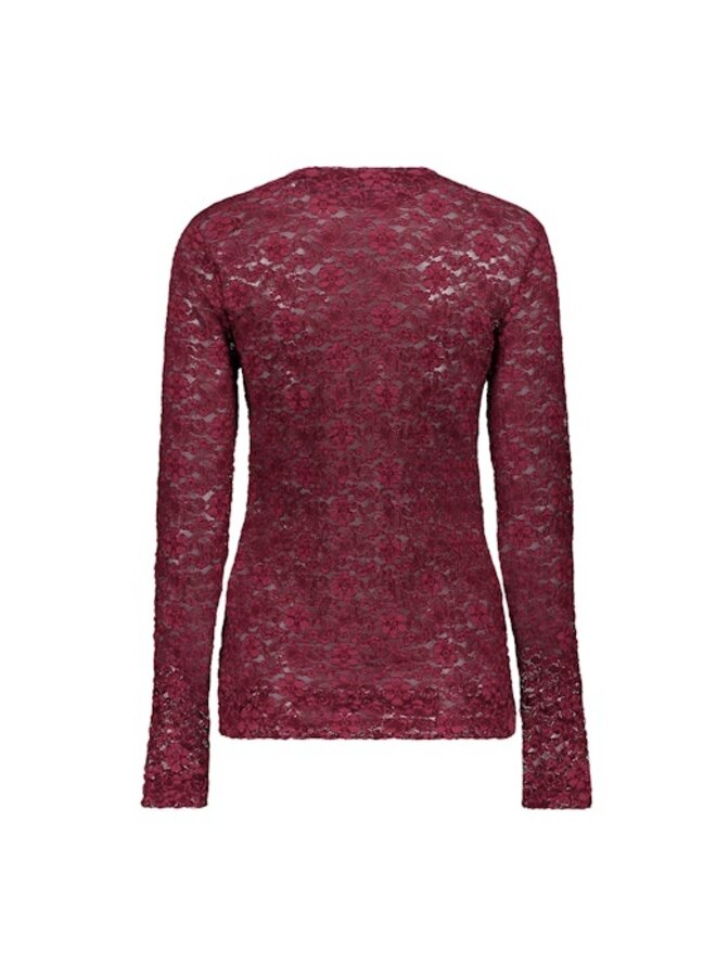 62586-14 470 Geisha Top lace bordeaux