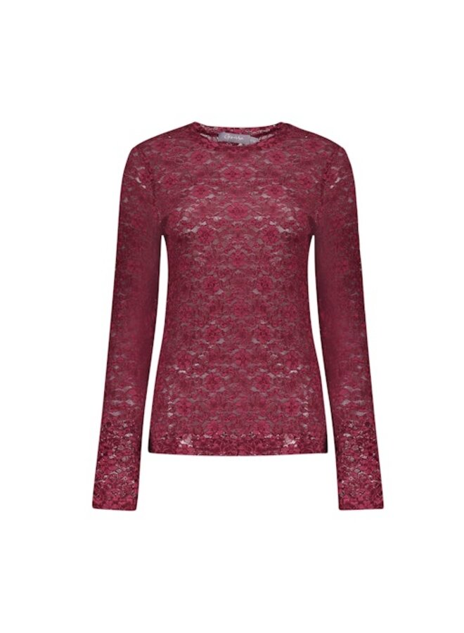 62586-14 470 Geisha Top lace bordeaux