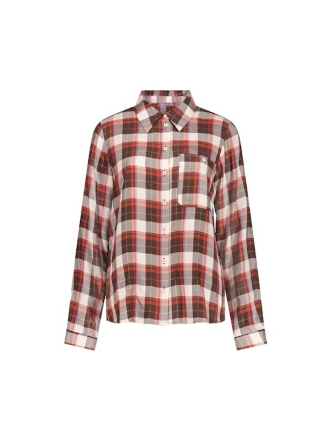 63664-20 775 Geisha blouse brown/red