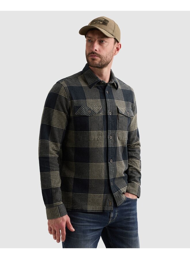 PSI2608229 5281 PME Legend Long sleeve shirt Structure Yarn Dyed Check Salute